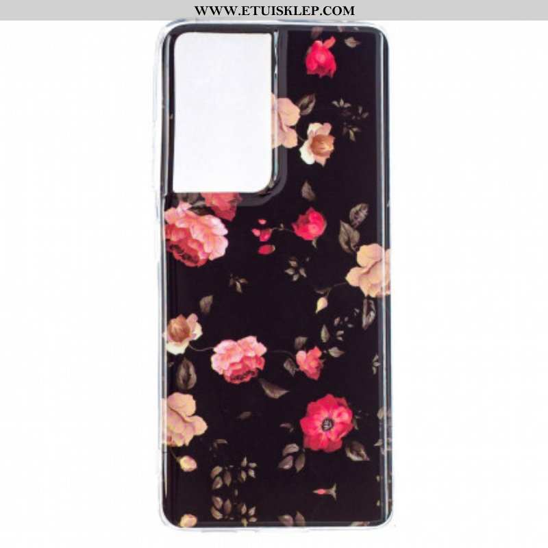 Etui do Samsung Galaxy S21 Ultra 5G Fluorescencyjna Seria Kwiatowa